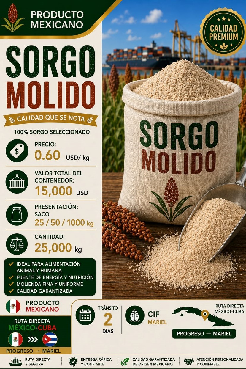Sorgo Molido (100% Sorgo Seleccionado)